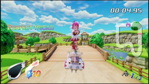 チョコボGP エアトリック/ランディングブーストを決めるシロマ