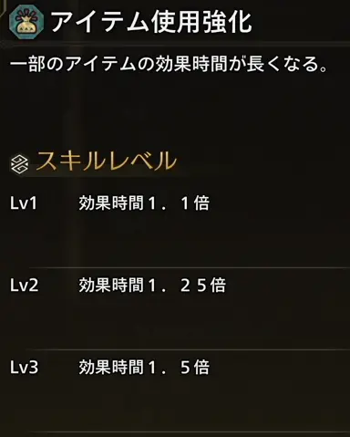モンハンワイルズ アイテム使用強化